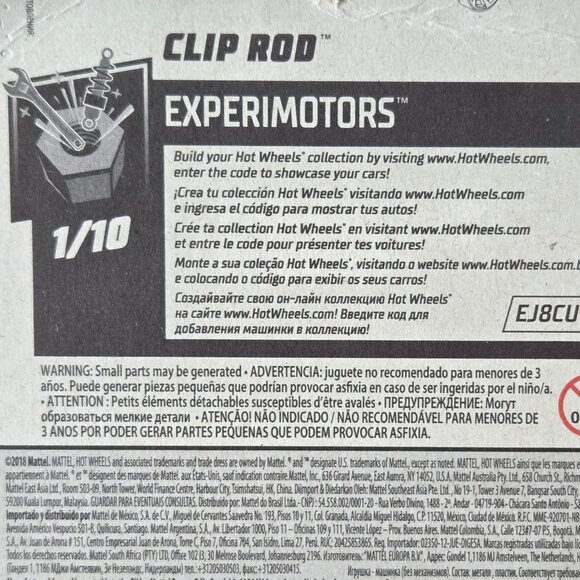 2018 HOT WHEELS, CLIP ROD, #1, MINT IN THE PACKAGE!!! - Picture 3 of 3
